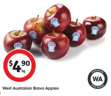 West Australian Bravo Apples offers at $4.9 in Coles