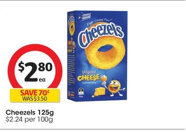 Cheezels - 125g offers at $2.8 in Coles