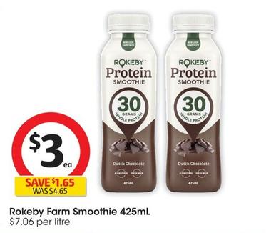 Rokeby Farms - Smoothie 425ml offers at $3 in Coles