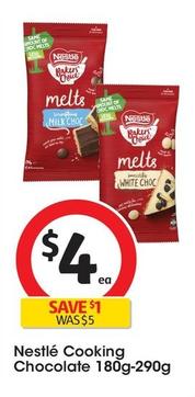 Nestlè - Cooking Chocolate 180g-290g offers at $4 in Coles