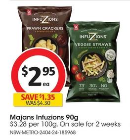 Majans - Infuzions 90g offers at $2.95 in Coles