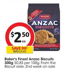 Baker's Finest - Anzac Biscuits 300g offers at $2.5 in Coles