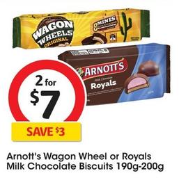 Arnott's - Wagon Wheel Chocolate Biscuits 190g-200g offers at $7 in Coles