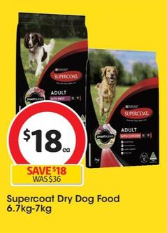 Purina - Supercoat Dry Dog Food 6.7kg-7kg offers at $19.26 in Coles