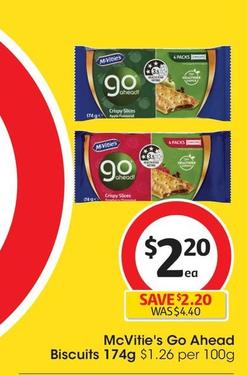 Mcvitie's - Go Ahead Biscuits 174g offers at $2.35 in Coles