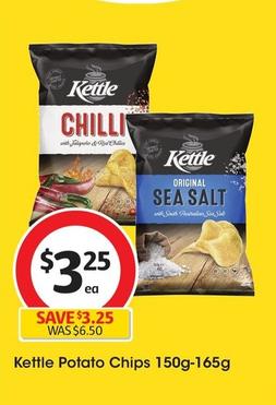 Kettle - Potato Chips 150g-165g offers at $3.47 in Coles
