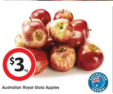 Australian Royal Gala Apples offers at $3 in Coles