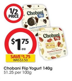 Chobani - Flip Yogurt 140g offers at $1.75 in Coles