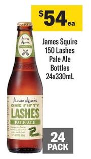 James Squire - 150 Lashes Pale Ale Bottles 24x330ml offers at $55 in Coles