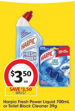 Harpic - Fresh Power Liquid 700ml offers at $3.5 in Coles