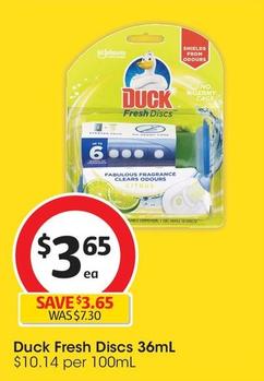 Duck - Fresh Discs 36ml offers at $3.65 in Coles