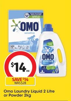 Omo - Laundry Liquid 2 Litre offers at $14 in Coles