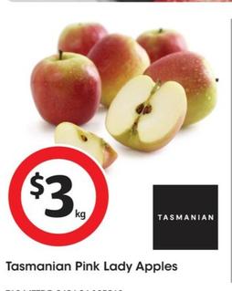 Tasmanian Pink Lady Apples offers at $3 in Coles