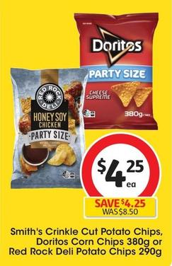 Smith's - Crinkle Cut Potato Chips 380g offers at $4.25 in Coles