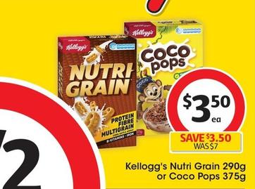 Kelloggs - Nutri Grain 290g offers at $3.5 in Coles