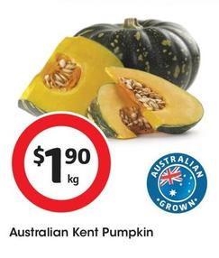 Australian Kent Pumpkin offers at $1.9 in Coles