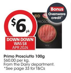Primo - Prosciutto 100g offers at $6 in Coles