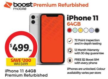 Apple - Iphone 11 64gb Premium Refurbished offers at $499 in Coles
