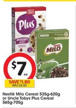 Nestlè - Milo Cereal 535g-620g offers at $7 in Coles