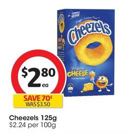 Cheezels - 125g offers at $2.8 in Coles