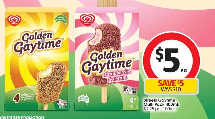 Streets - Gaytime Multi Pack 400ml offers at $5 in Coles