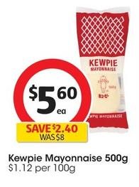 Kewpie - Mayonnaise 500g offers at $5.6 in Coles