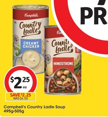 Campbell's - Country Ladle Soup 495g-505g offers at $2.25 in Coles