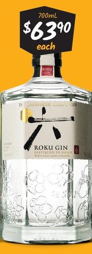 Roku - Gin offers at $63.9 in Cellarbrations