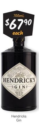 Hendrick's - Gin offers at $67.9 in Cellarbrations