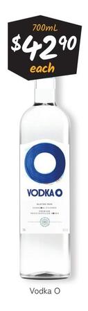 Vodka O offers at $42.9 in Cellarbrations