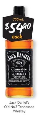Jack Daniels - Old No.7 Tennessee Whiskey offers at $54.9 in Cellarbrations