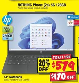 Hp laptops offers at $579 in JB Hi Fi