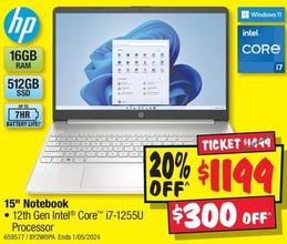 Hp - 15" Notebook offers at $1199 in JB Hi Fi