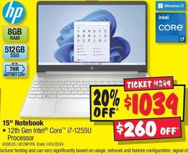 Hp laptops offers at $1039 in JB Hi Fi
