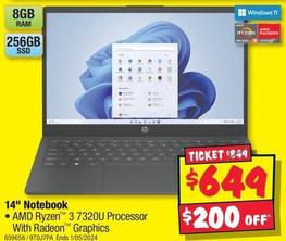 Hp - 14" Notebook offers at $649 in JB Hi Fi