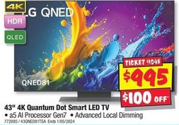 Lg - 43" 4k Quantum Dot Smart Led Tv offers at $995 in JB Hi Fi