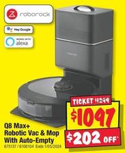 Robot vacuum offers at $1097 in JB Hi Fi
