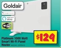 Goldair - Platinum 1000 Watt Smart Wi-fi Panel Heater offers at $129 in JB Hi Fi