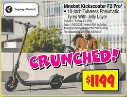 Segway Ninebot - Ninebot Kickscooter F2 Pro offers at $1199 in JB Hi Fi