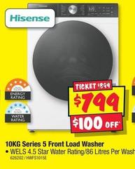 Front load washing machine offers at $799 in JB Hi Fi