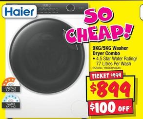Haier - 9kg/5kg Washer Dryer Combo offers at $899 in JB Hi Fi