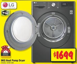 Lg - 9kg Heat Pump Dryer offers at $1699 in JB Hi Fi