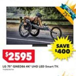 Lg - 75" Qneos6 4k Uhd Led Smart Tv offers at $2595 in Harvey Norman