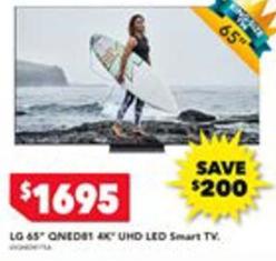Lg - 65" Qned 1 4k Uhd Led Smart Tv offers at $1695 in Harvey Norman