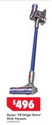 Dyson - V8 Origin Extra Stick Vacuum offers at $496 in Harvey Norman