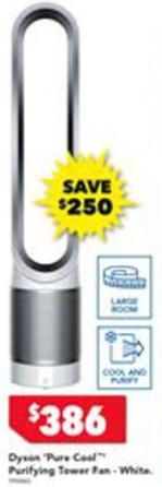 Dyson - Pure Cool Purifying Tower Fan-white offers at $386 in Harvey Norman