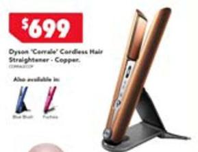 Dyson - Corrale Cordless Hair Straightener Copper offers at $699 in Harvey Norman