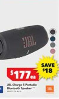 Jbl - Charge 5 Portable Bluetooth Speaker. offers at $177 in Harvey Norman