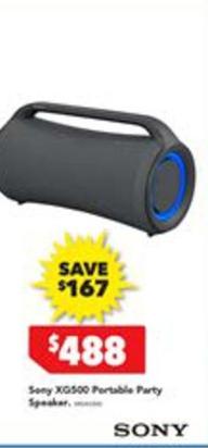 Sony - Xg500 Portable Party Speaker offers at $488 in Harvey Norman