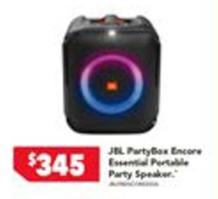 Jbl - Partybox Encore Essential Portable Party Speaker offers at $345 in Harvey Norman